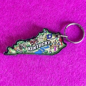Vintage Acrylic Kentucky Keychain 90s